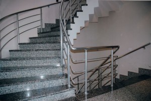 Barandilla de escalera de aluminio inoxidable